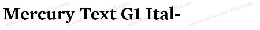 Mercury Text G1 Ital字体转换